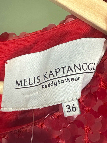 Melis Kaptanoğlu Red Sequin Gown UK 6