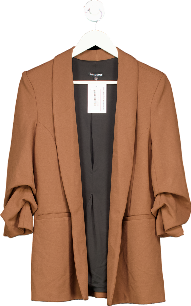 Fashion Nova Brown Open Blazer Jacket S