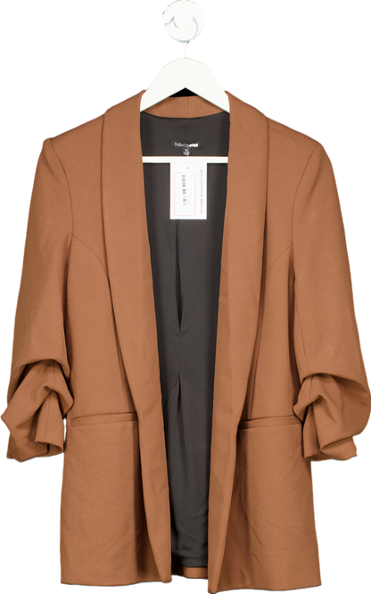 Fashion Nova Brown Open Blazer Jacket S