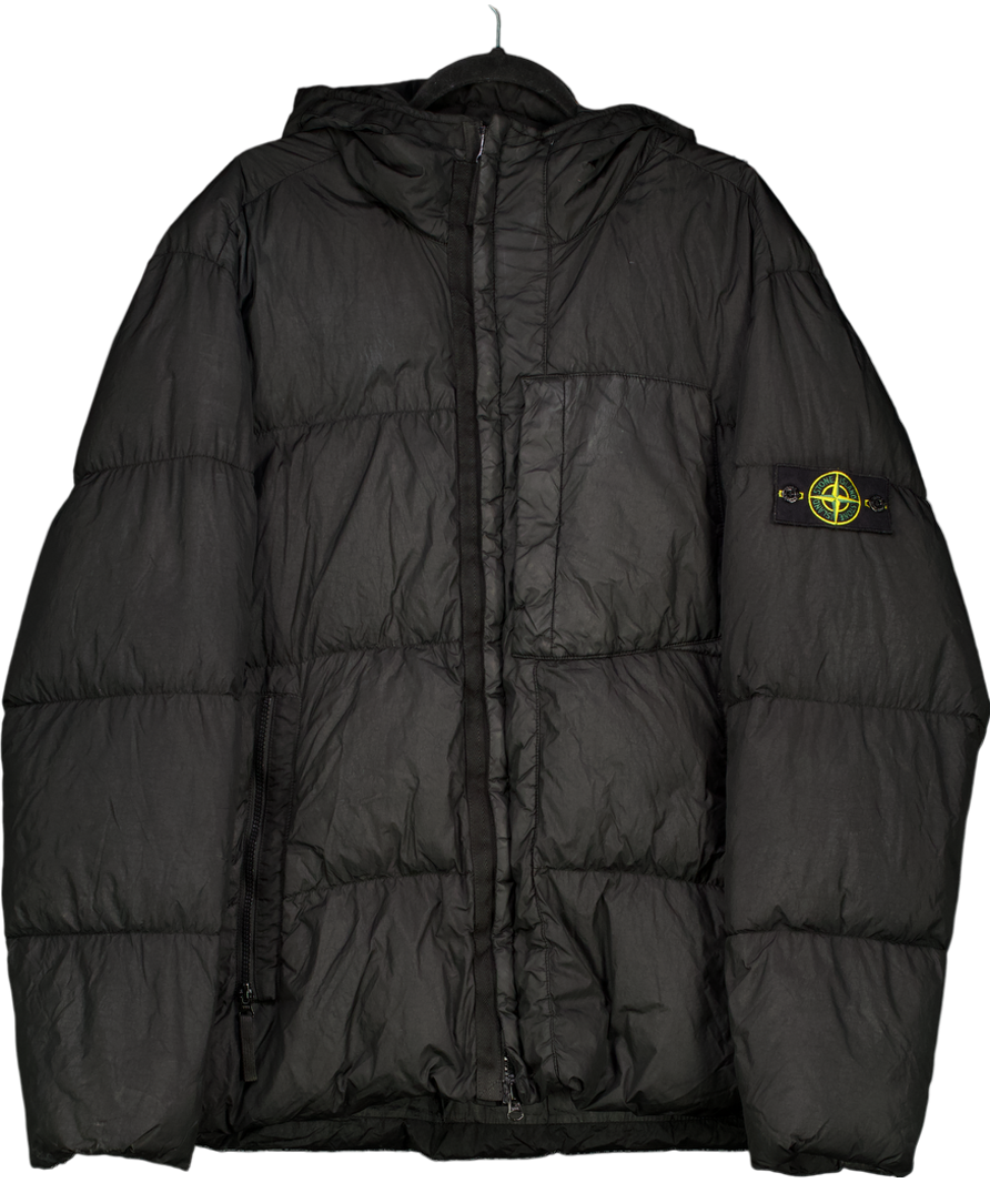 Stone Island Black Hooded Down Jacket UK XXXL