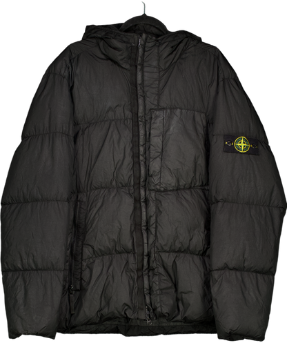 Stone Island Black Hooded Down Jacket UK XXXL