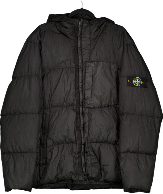 Stone Island Black Hooded Down Jacket UK XXXL