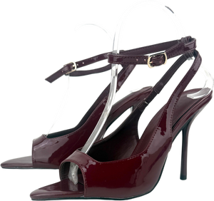 SIMMI Red Theodoric High Heeled Sandals Burgundy UK 4 EU 37