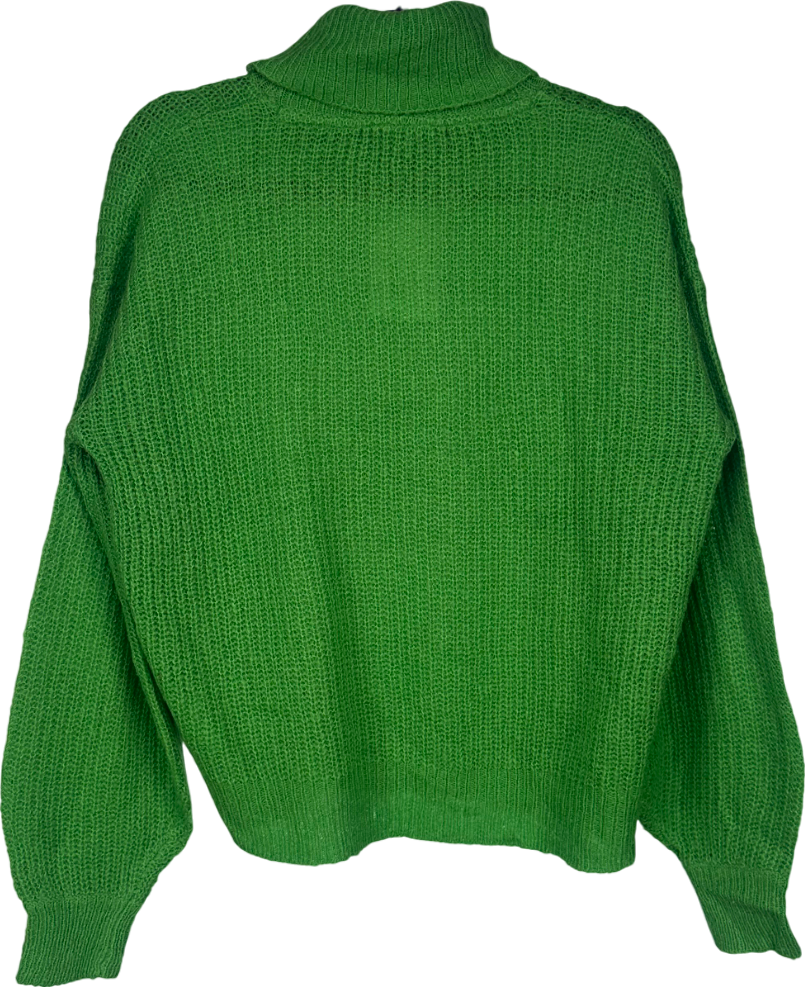 Threadbare Green Turtleneck Knit Jumper UK 8