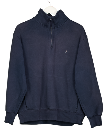 Nautica Blue Tall Navtech Quarter-zip Sweater UK L