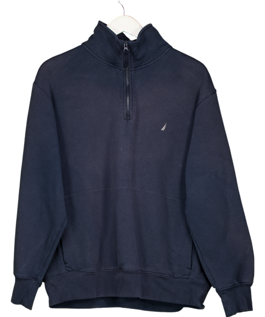 Nautica Blue Tall Navtech Quarter-zip Sweater UK L