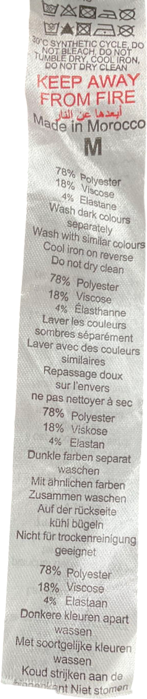 boohooMan Black Elasticated Waist Baggy Pinstripe Trousers UK M