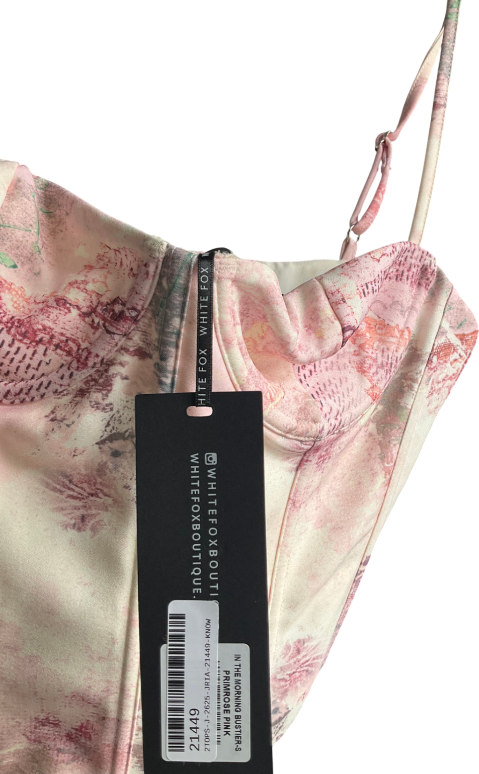 White Fox Pink In The Morning Bustier Top UK S