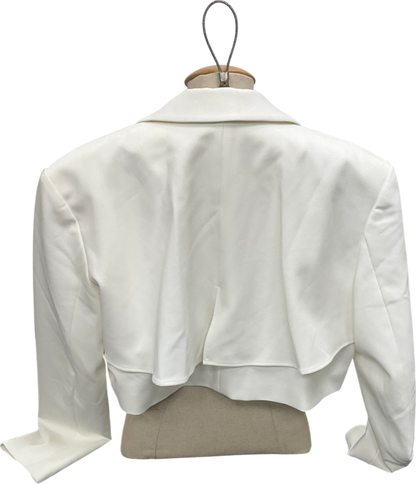 NA-KD White Hanna Schoenberg X Na-kd Cropped Blazer UK 10