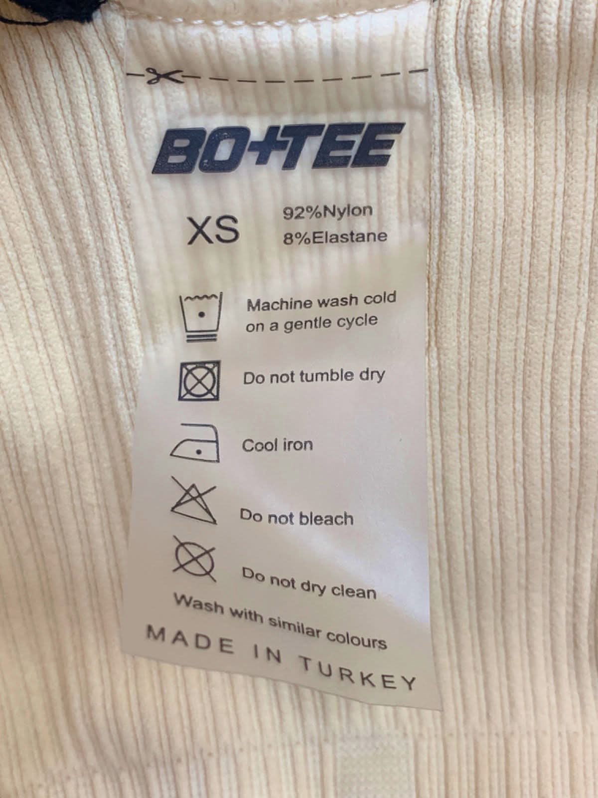 Bo+Tee Yellow Ribbed Crop Top XS