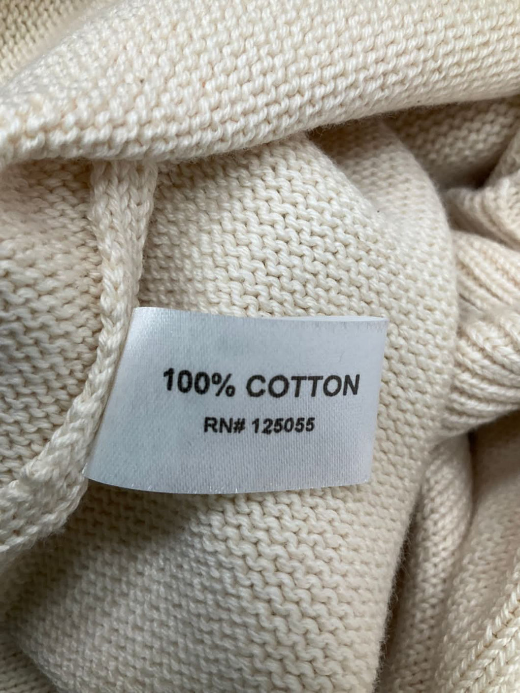 The Yale Bookstore Cream Cotton Crew Neck Sweater UK XXS