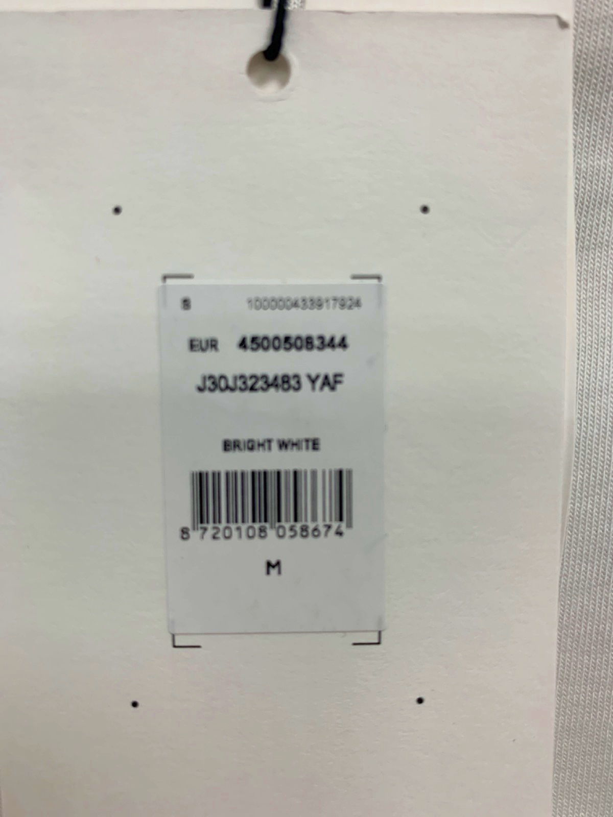 Calvin Klein Bright White Graphic Logo T-shirt UK M