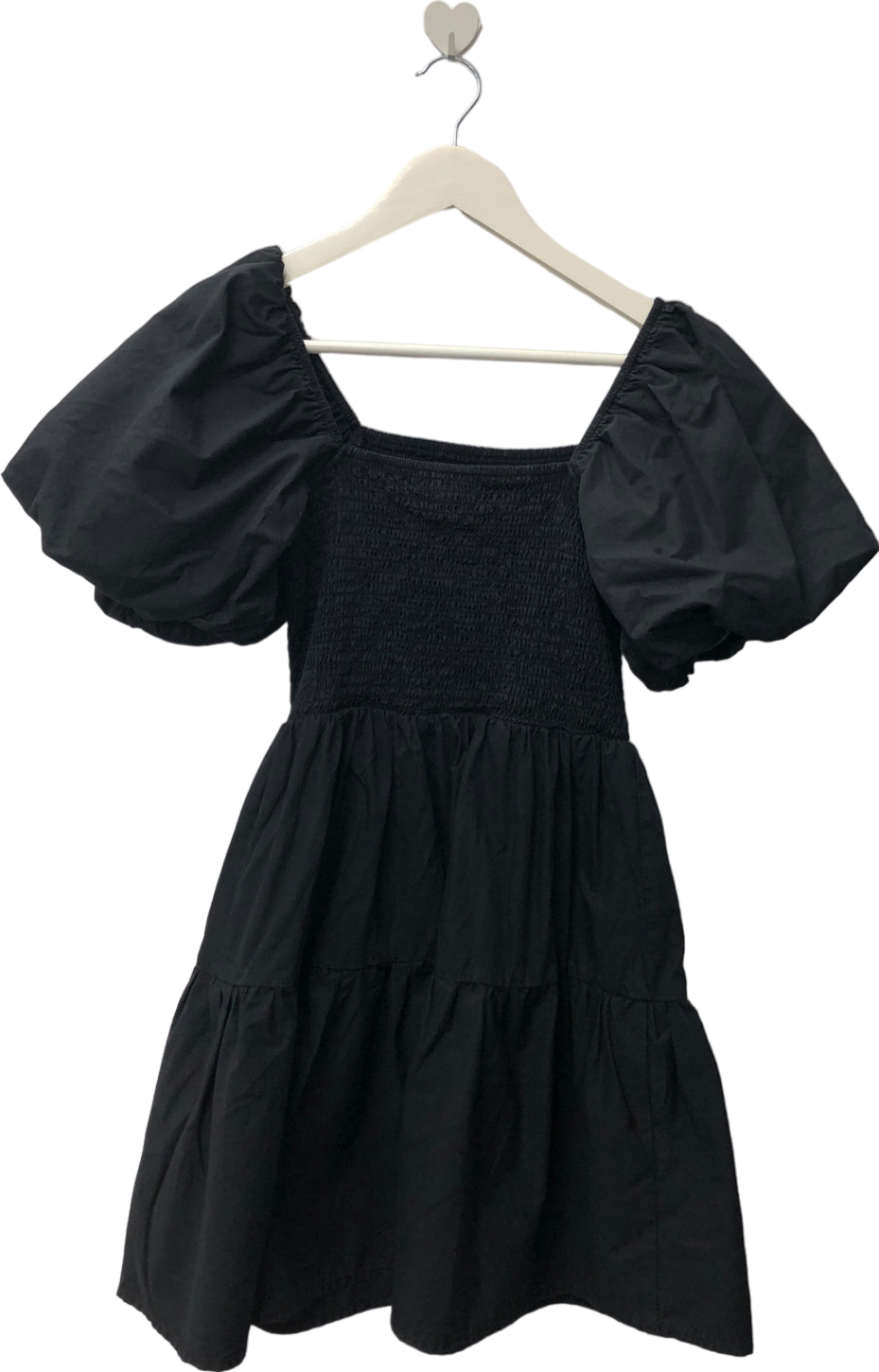 In The Style Corset Detail Puff Sleeve Mini Skater Dress In Black UK 12