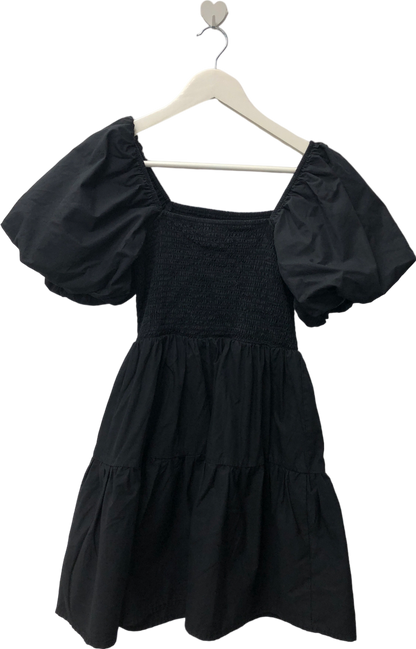 In The Style Corset Detail Puff Sleeve Mini Skater Dress In Black UK 12