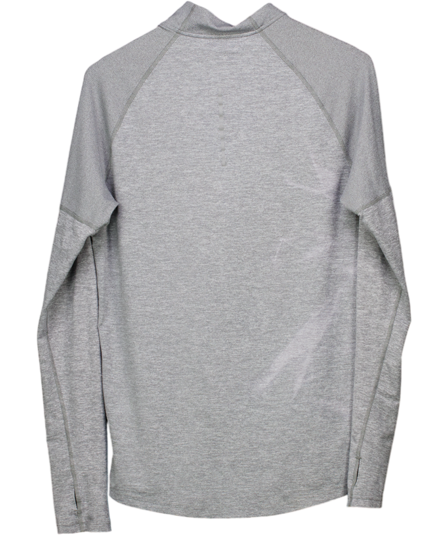 Nike Smoke Grey Dri-fit Stride Half Zip Midlayer Running Top UK S