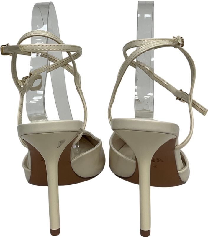 ZARA Cream Pointed Strappy Heels UK 7 EU 40 👠