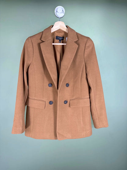 Talbots Camel Double-Breasted Blazer 0P UK 4