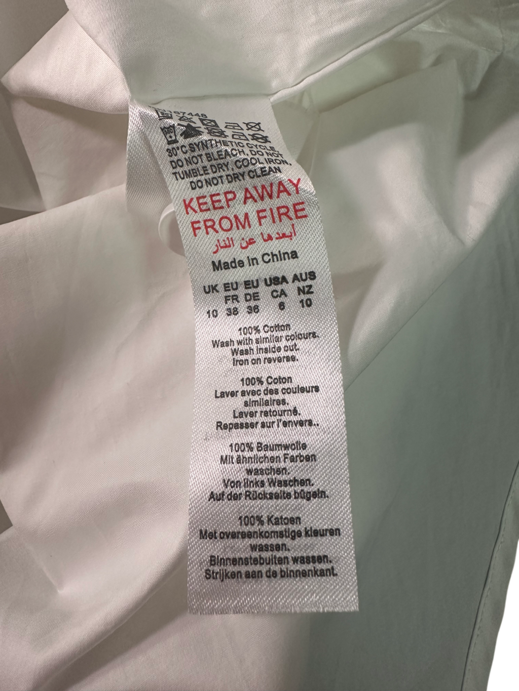 Karen Millen White The Founder Cotton Poplin Woven Shirt UK 10