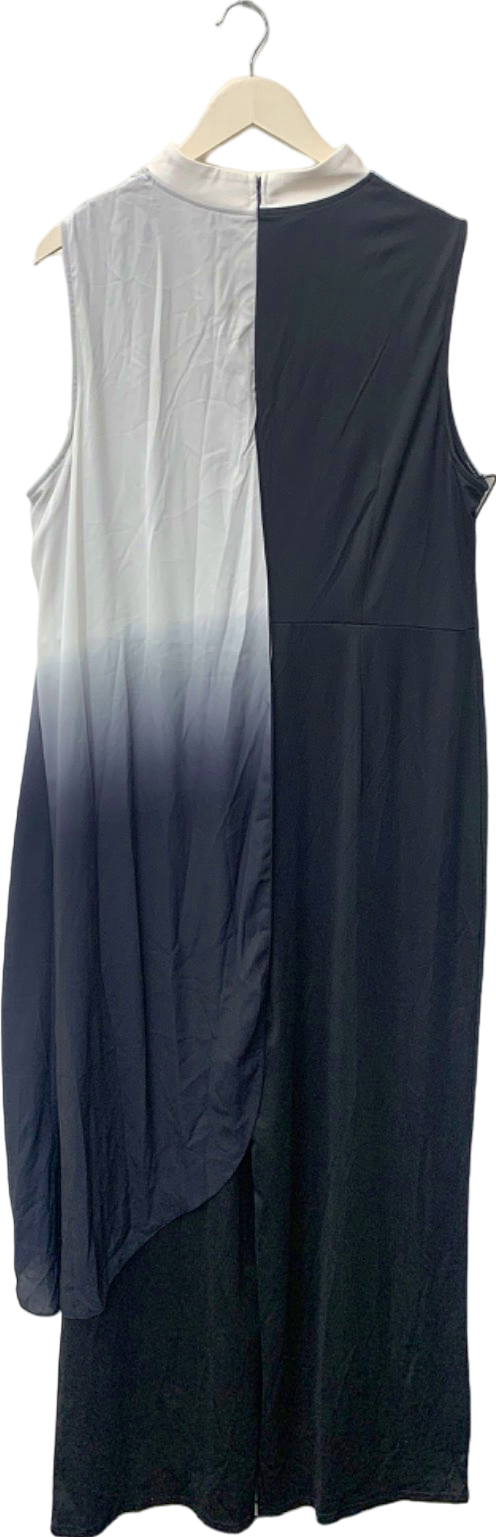 Black and White Ombre Sleeveless Dress UK XXL