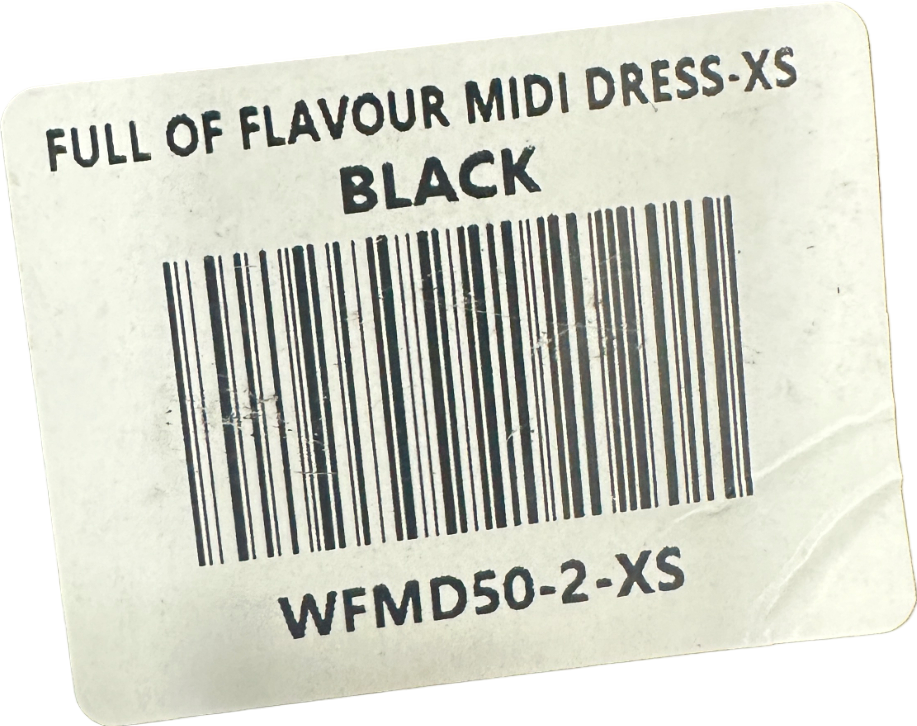 White Fox Black Full Of Flavour Midi Dress XS