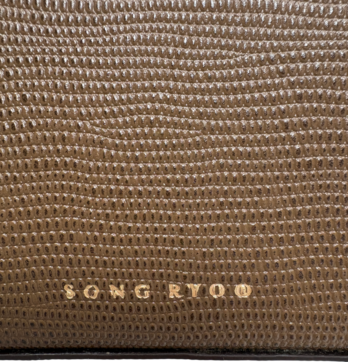 Song Ryoo Brown Curvy Top Handle Bucket Bag