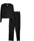 MAEBE 2-piece Black Awayday Pleated Top And Trouser Set UK XXL