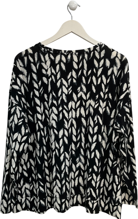 Wynn Layers Black Long Sleeve Patterned Top UK XXL