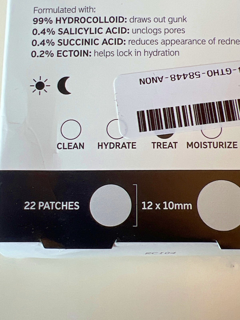 The Inkey List Hydrocolloid Invisible Pimple Patches 12x10mm