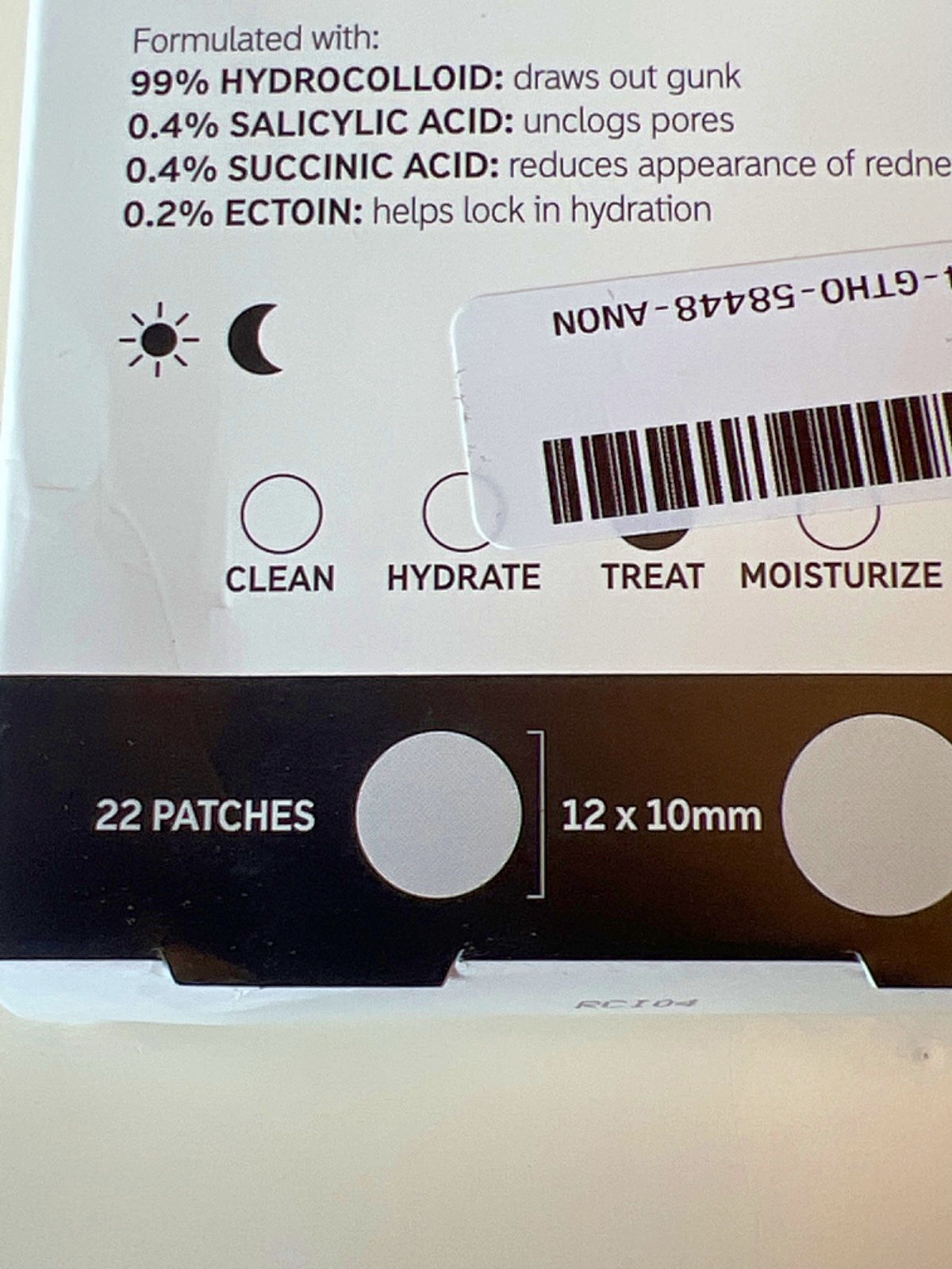 The Inkey List Hydrocolloid Invisible Pimple Patches 12x10mm