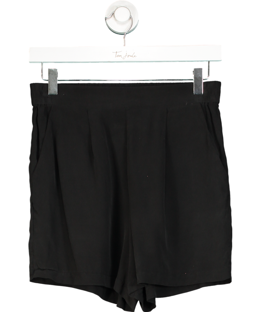 Lily Silk Black Silk Shorts UK 6