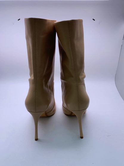 Zara Beige Pointed Toe Stiletto Boots EU 41 UK 8