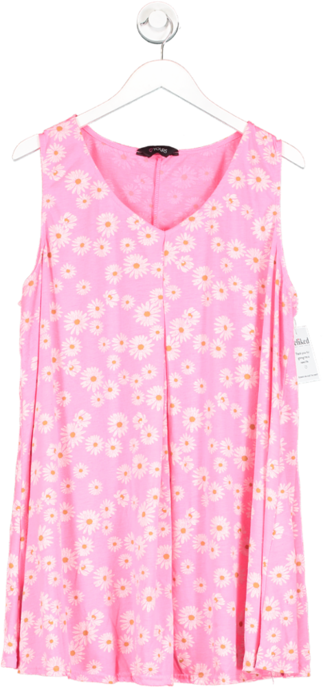 Yours Pink Daisy Print Mini Dress UK 22