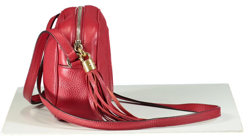 GUCCI Red Soho Disco Leather Bag One Size