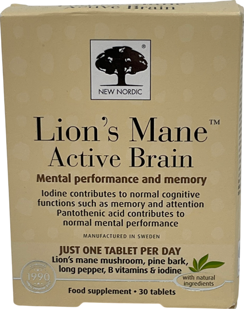 new nordic Lions Mane Active Brain 30ml tablets