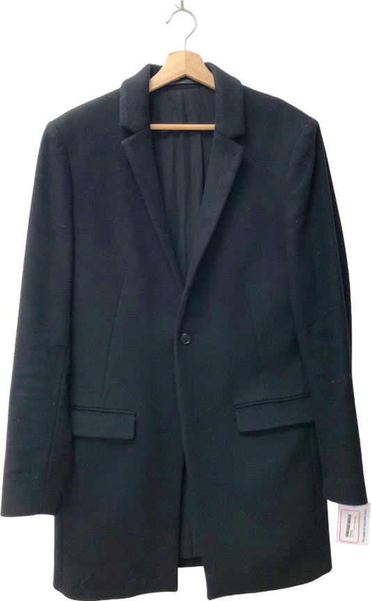 AllSaints Black Renzo Coat UK 40