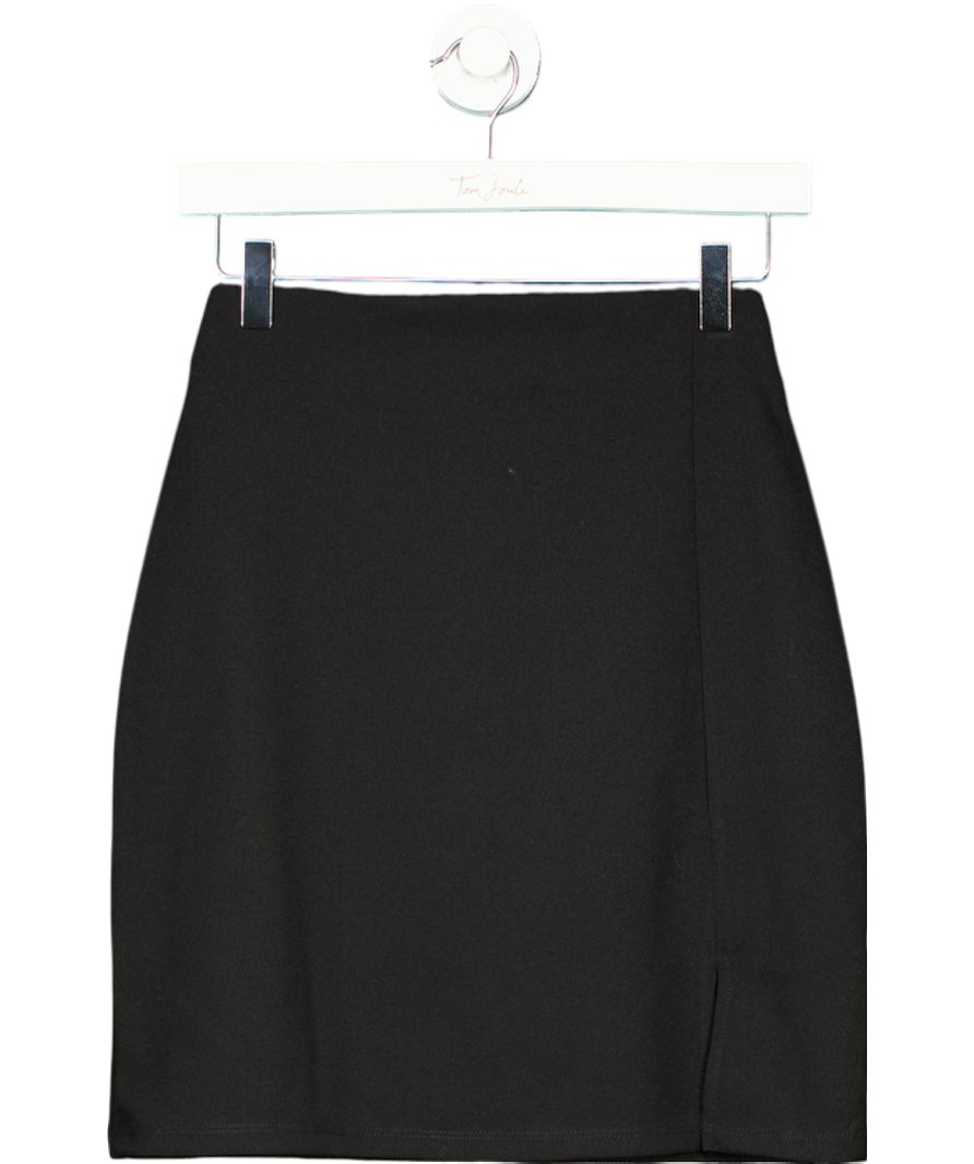 lipsy london Black Split Side Mini Skirt UK 6