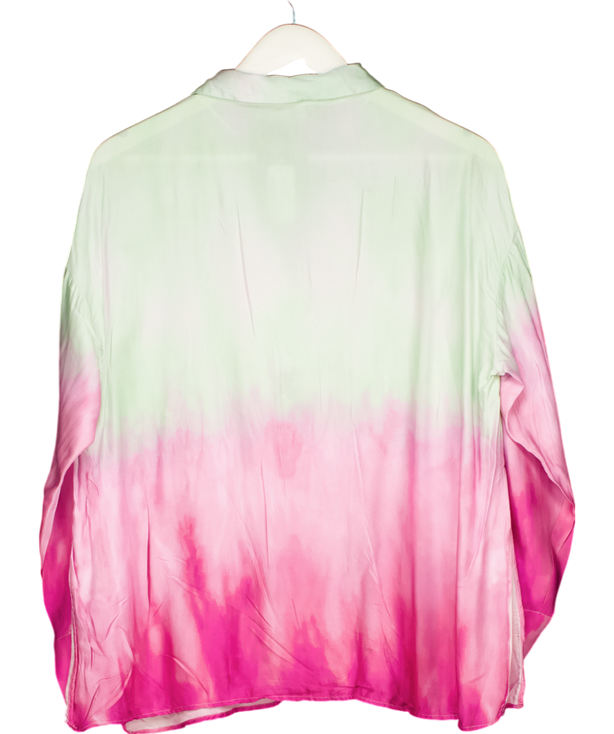 ZARA Oversized Ombre Effect Satin Shirt UK XS