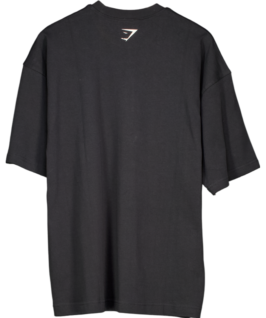 gymshark Black Collegiate Oversized T-shirt UK M