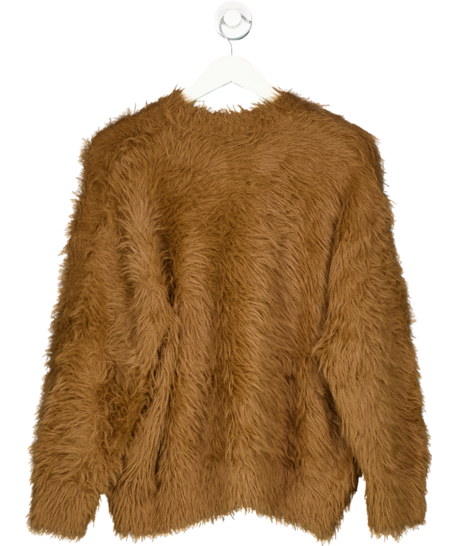 River Island Brown Faux Fur Jumper UK L