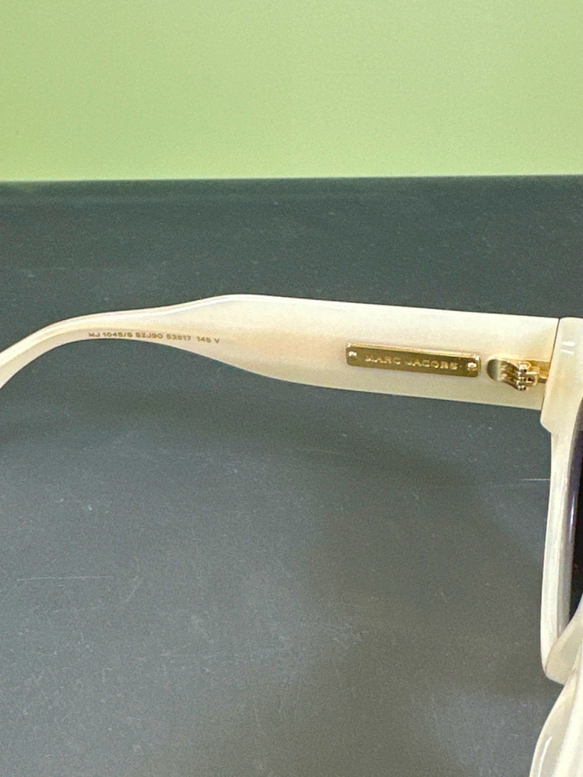 Marc Jacobs White Cat Eye Sunglasses in case