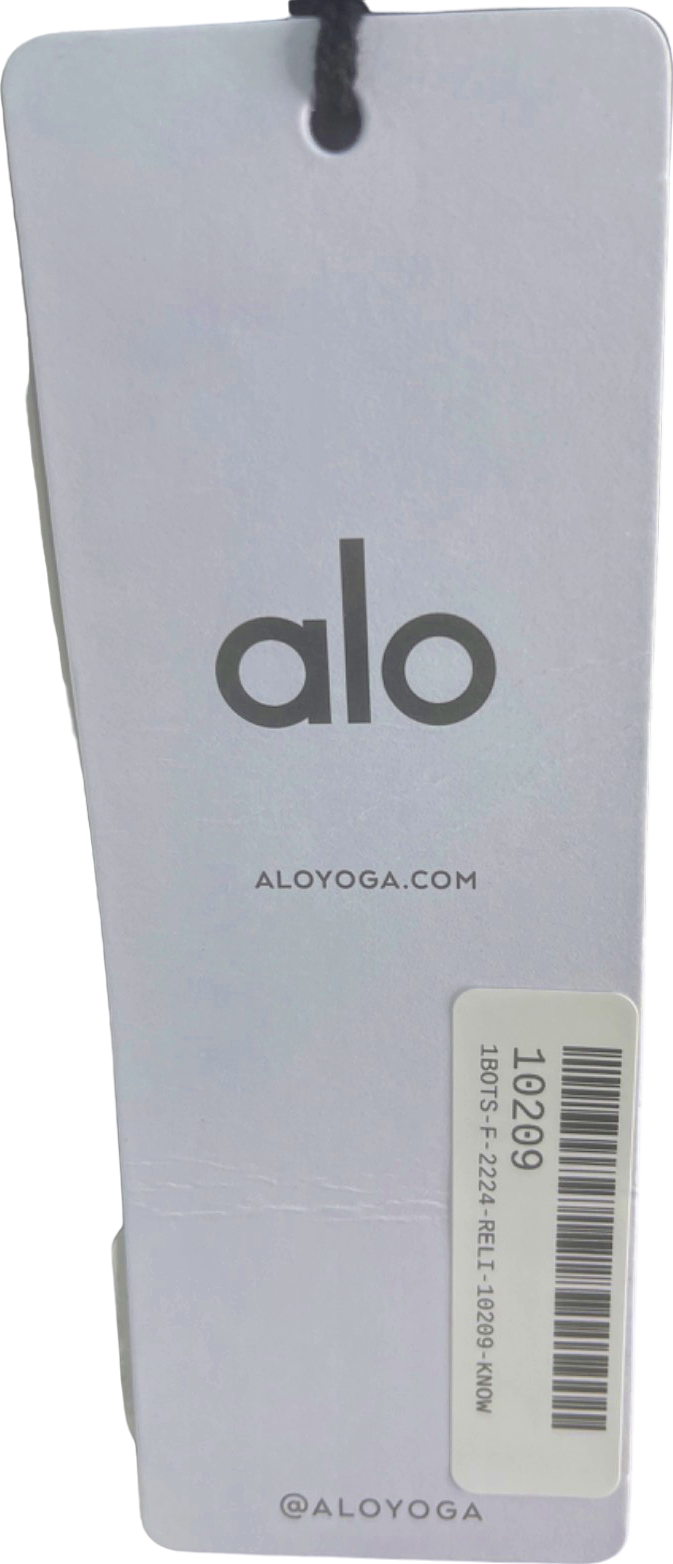 Alo Yoga Black Airlift High-Waist Glimmer Houndstooth Legging UK XXS