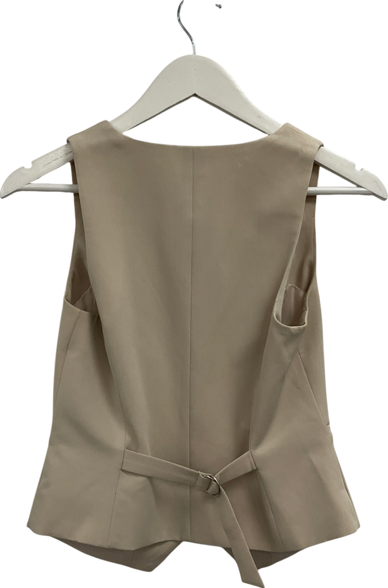 BOA Beige Classic Tailored Waistcoat UK XS