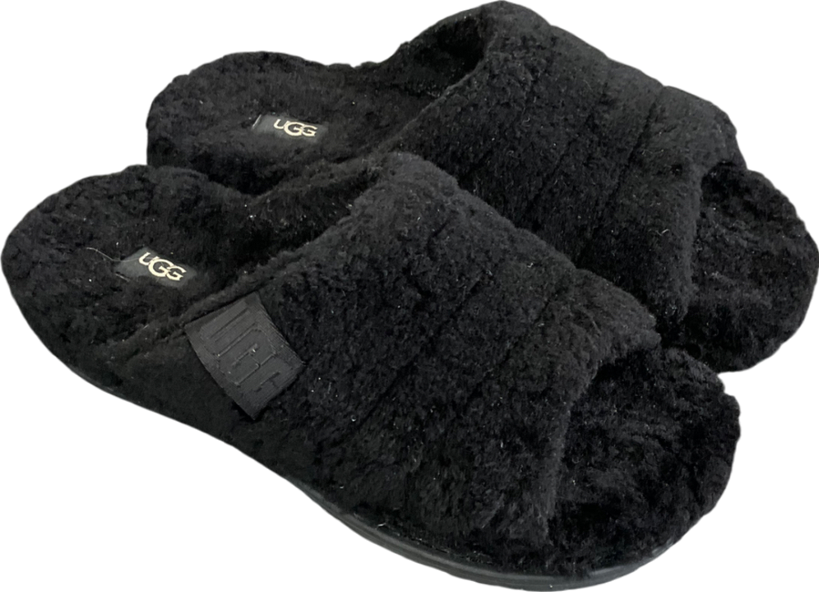 UGG Black Fluff Slides UK 7 EU 40 👠