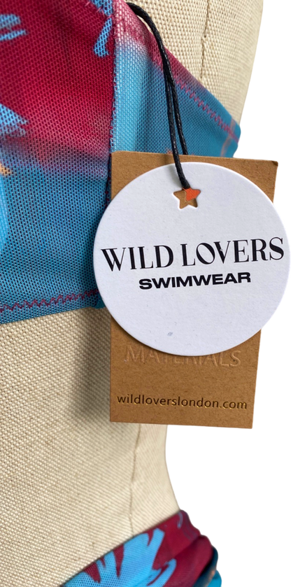 Wild Lovers Multicolour Tropical Print Bikini Set UK S