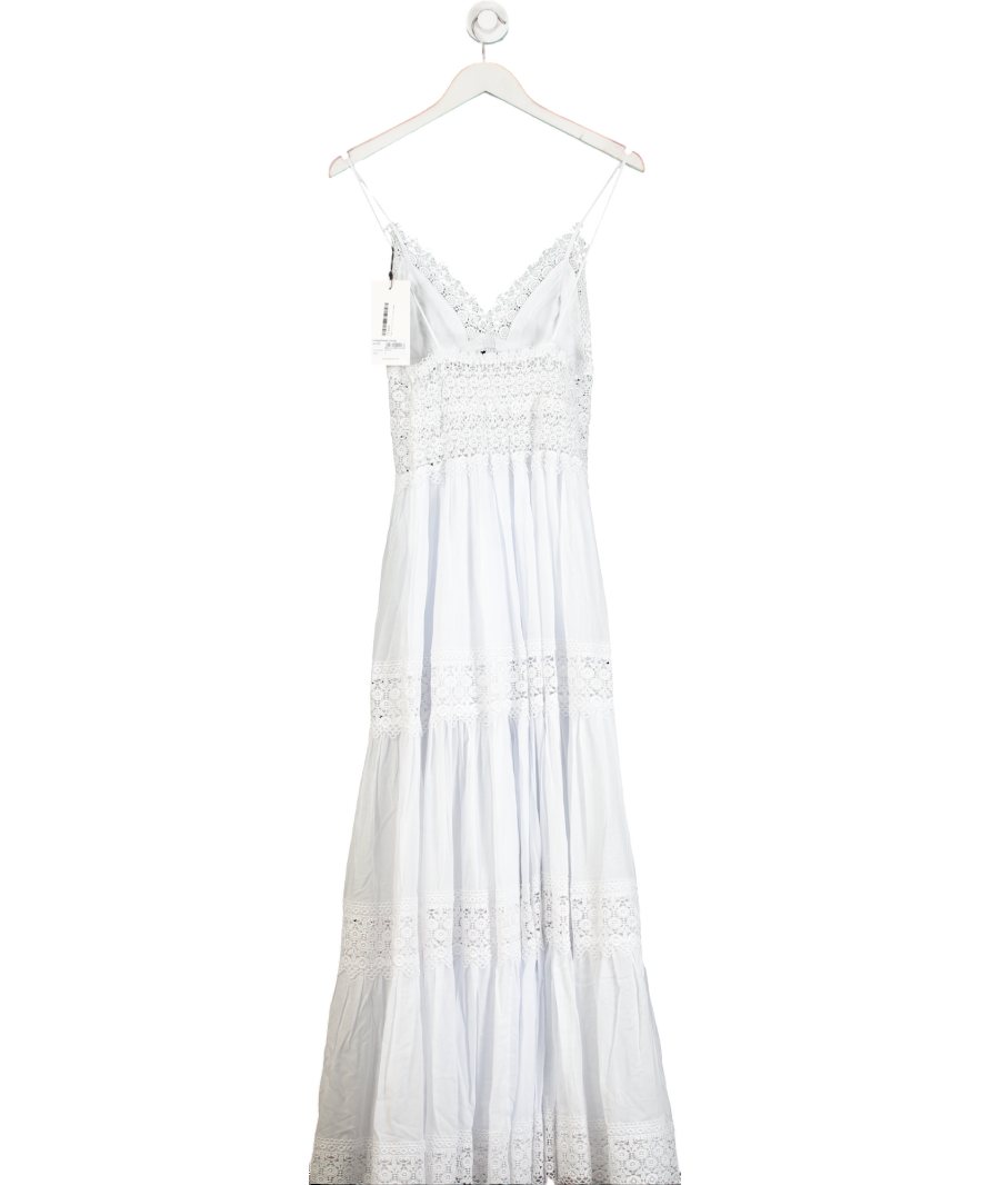 Charo Ruiz Ibiza White Cindy Guipure-lace Maxi Dress UK S