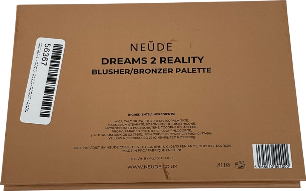neude Blush Bronze Palette Dreams 2 Reality 6x4g