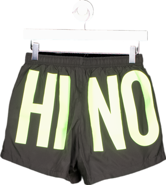 Moschino Black Neon Logo Swim Shorts UK S