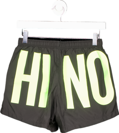 Moschino Black Neon Logo Swim Shorts UK S