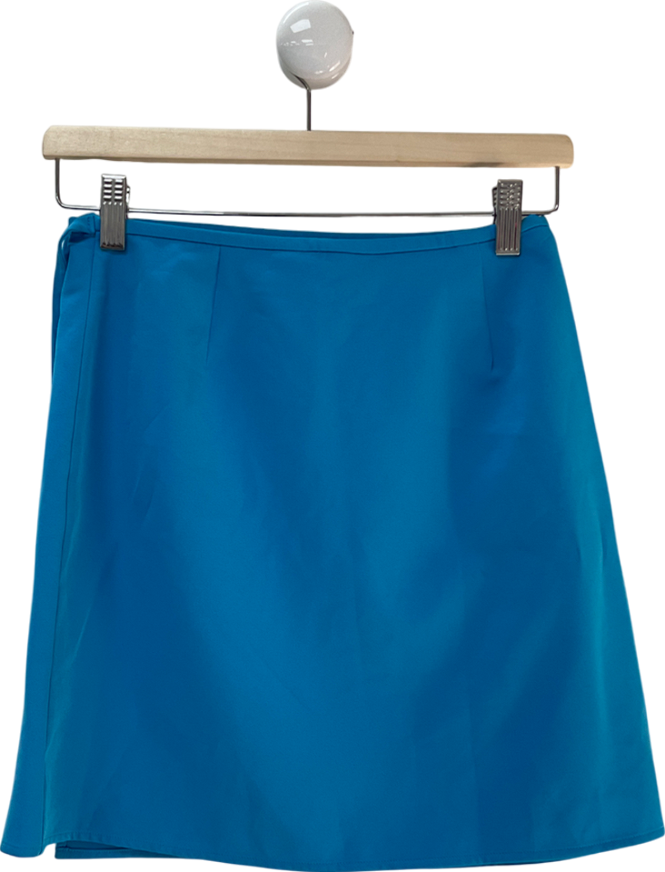 Collusion Blue Wrap Mini Skirt UK 8