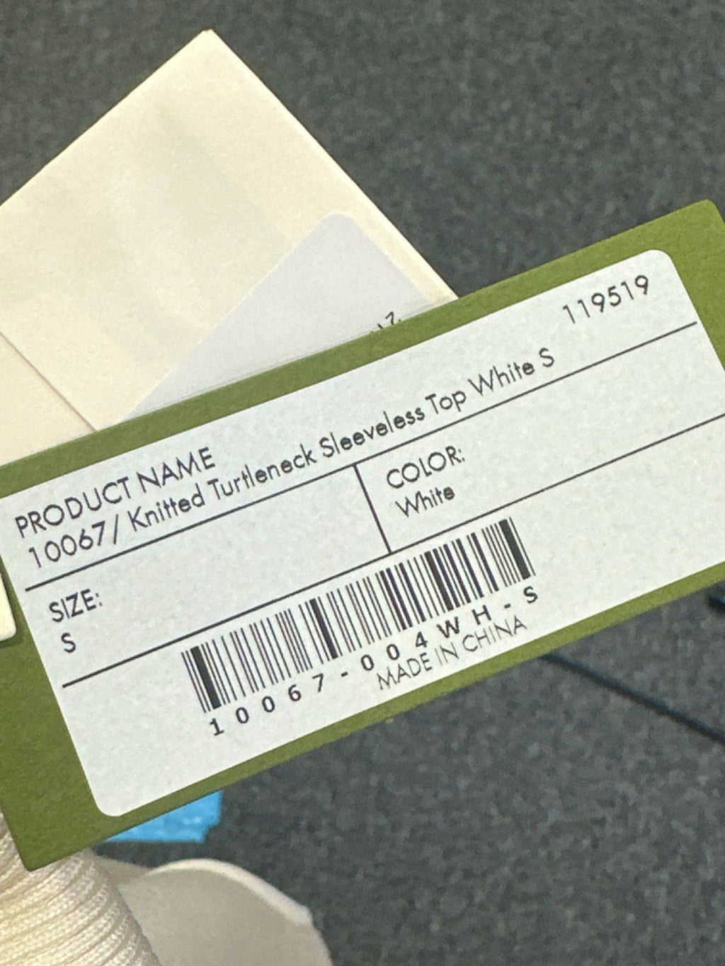 LilySilk White Knitted Turtleneck Sleeveless Top UK S